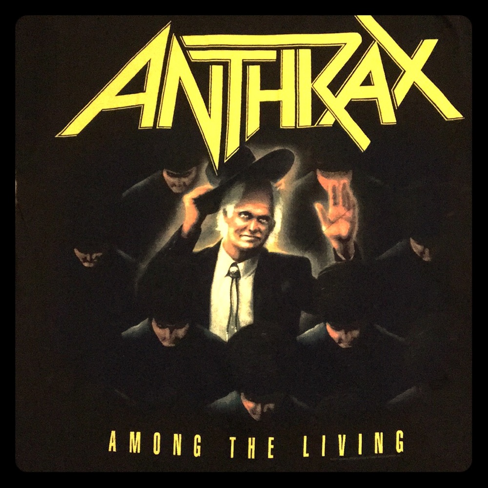 Anthrax Among The Living Tee! Front and Back!